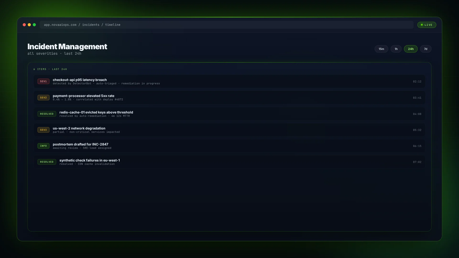 Manage Active Incidents
